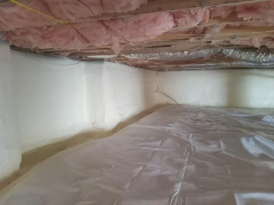 Crawl space encapsulation with closed-cell spray foam for Spray Foam Roofing in Flatwoods